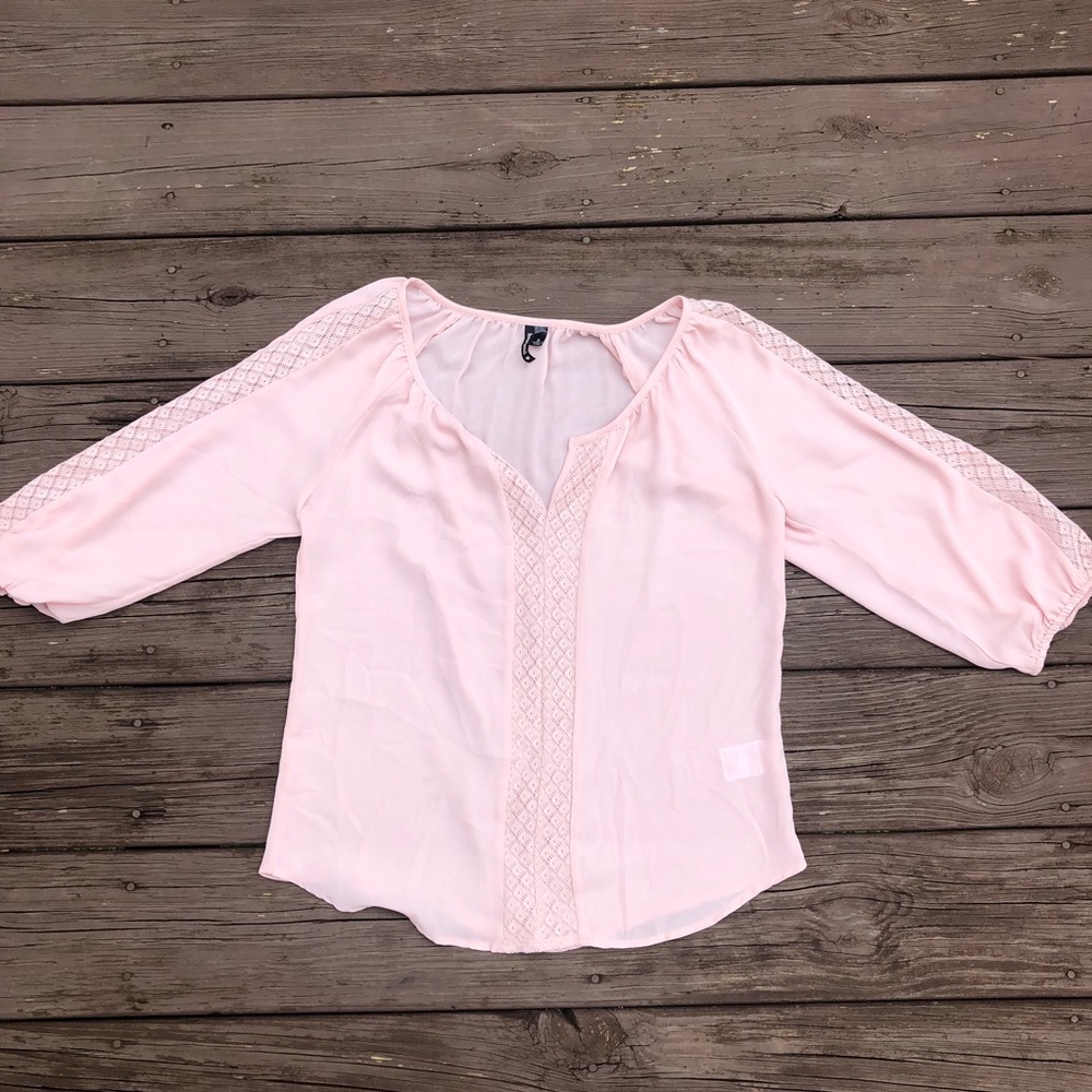 light pink blouse